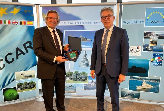 German Ambassador Dr Lassig, Head of Liaison Office UN Campus Bonn / International Organisations in Germany visits OCCAR premises in Bonn